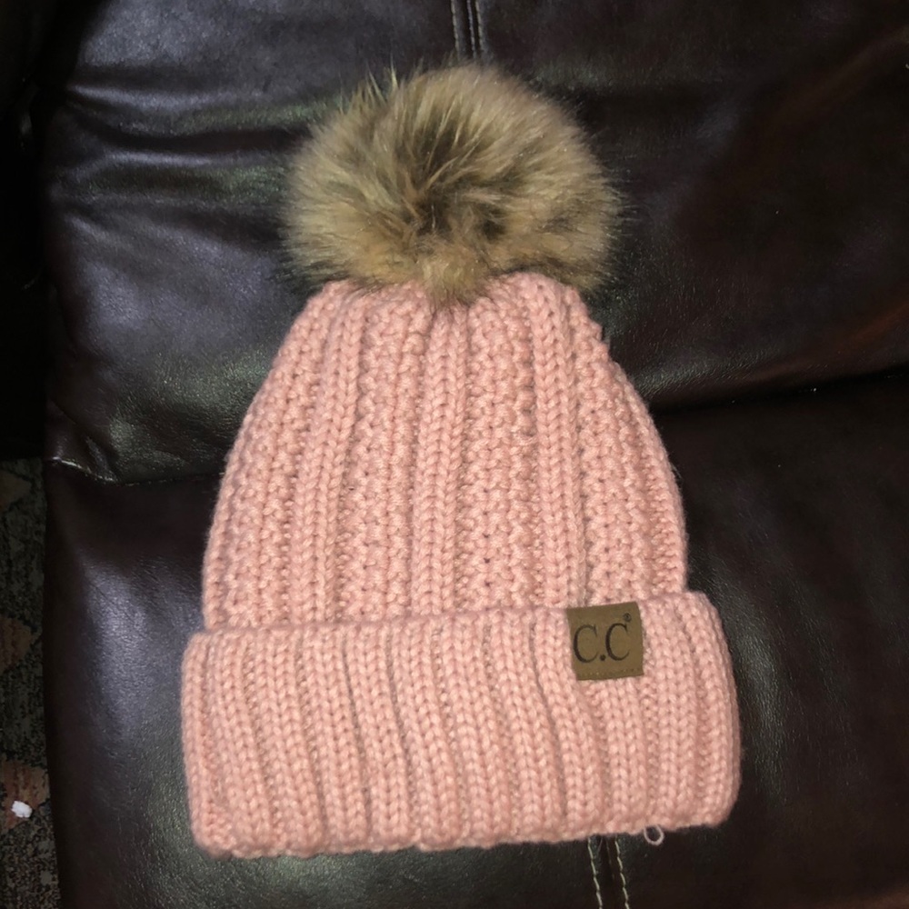 C.C. puff ball beanie